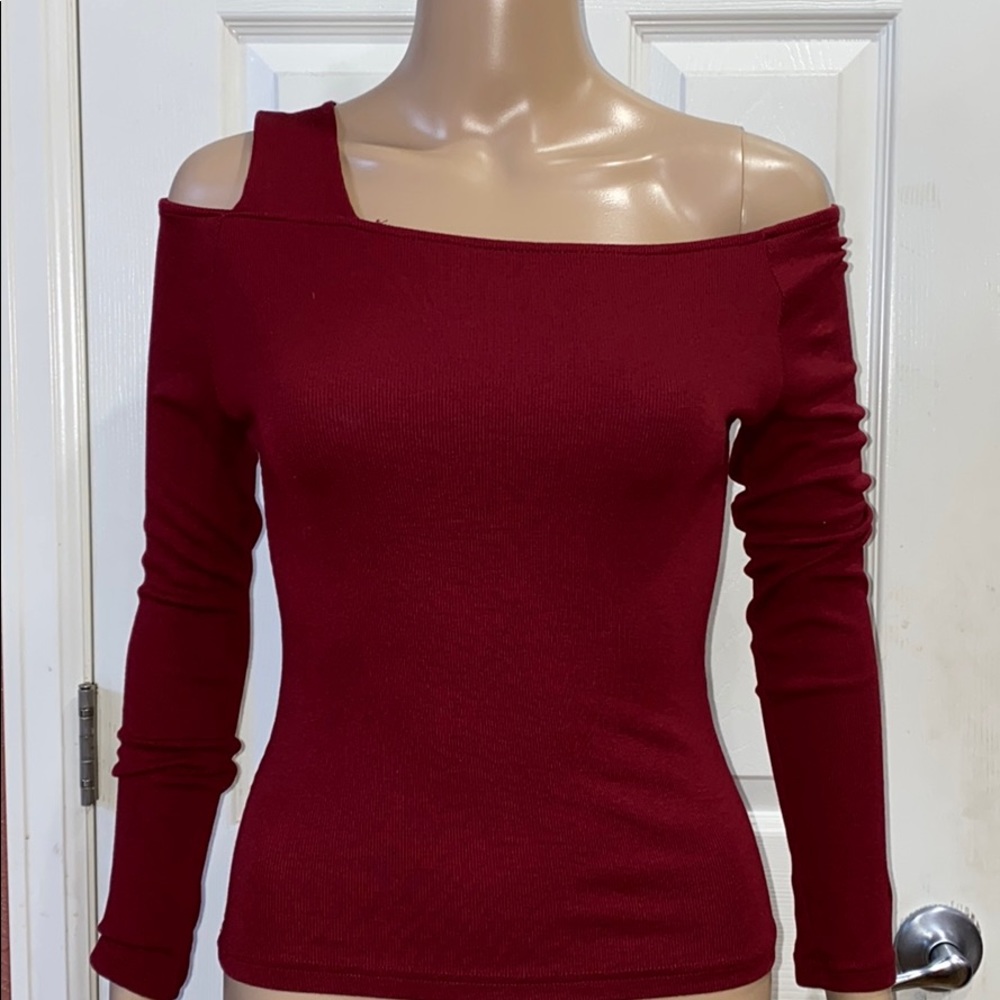 ❤️Cute One Off Shoulder Long Sleeves Top